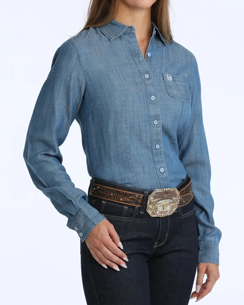 Cinch Women's Chambray Button Up Shirt