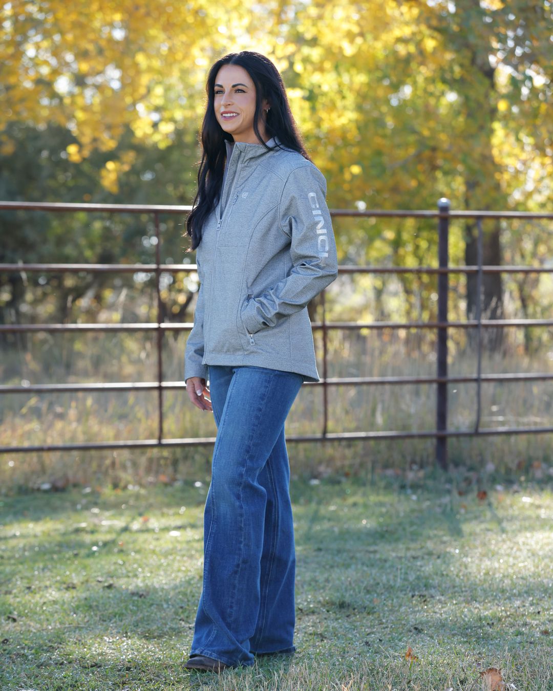 CINCH WOMENS CC BONDED JACKET- GREY