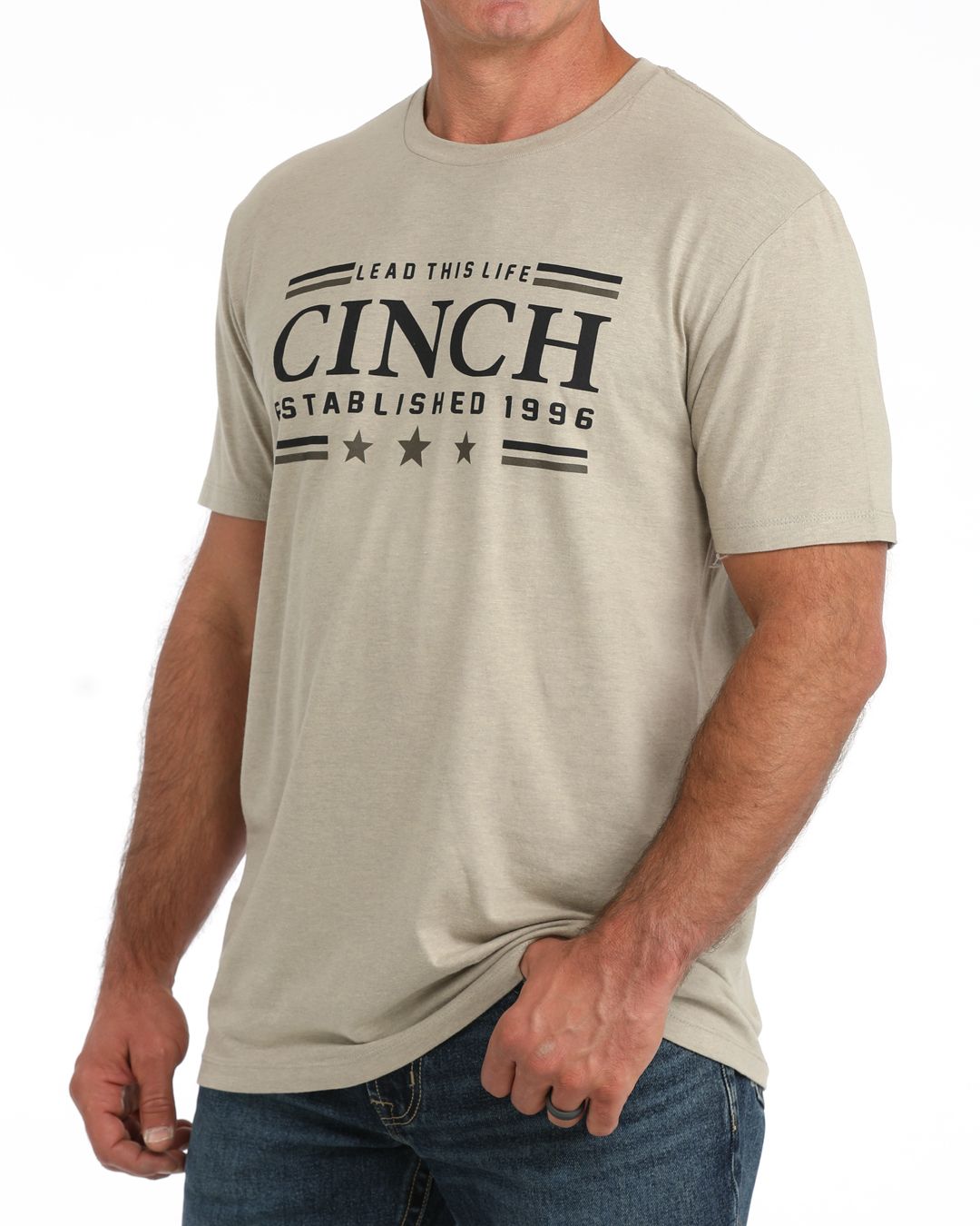 CINCH MENS S/S TEE- KHAKI