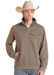 PANHANDLE DIAMOND QUILT MELANGE PULLOVER