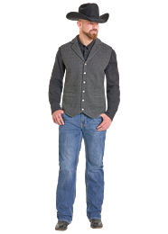 PANHANDLE FLEECE BONDED HERRINGBONE VEST