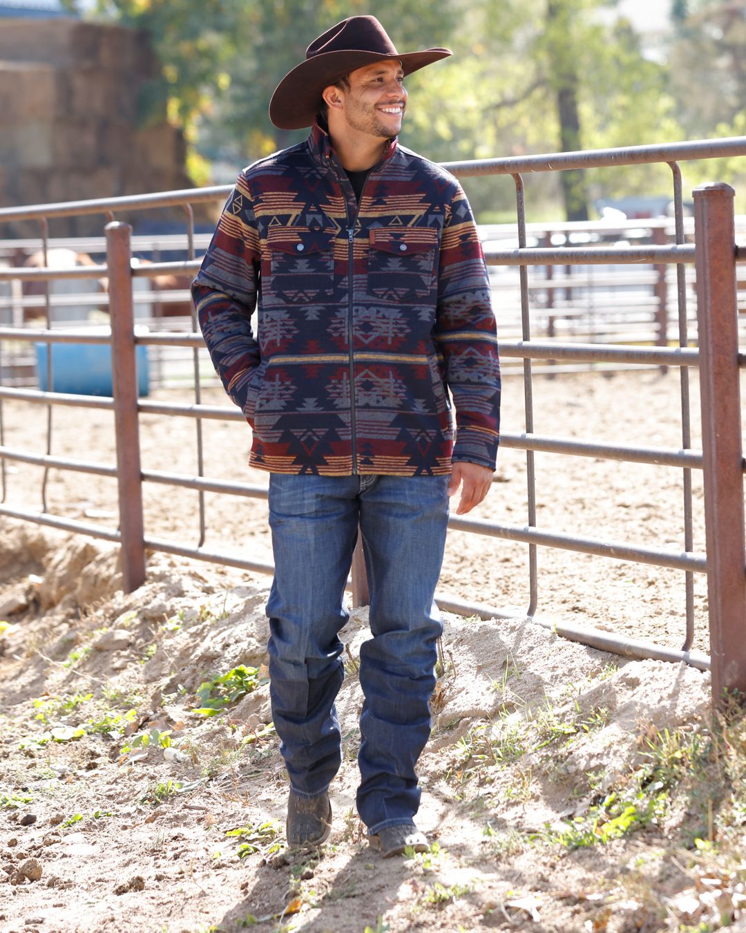 CINCH MENS SWEATER KNIT SHIRT JACKET