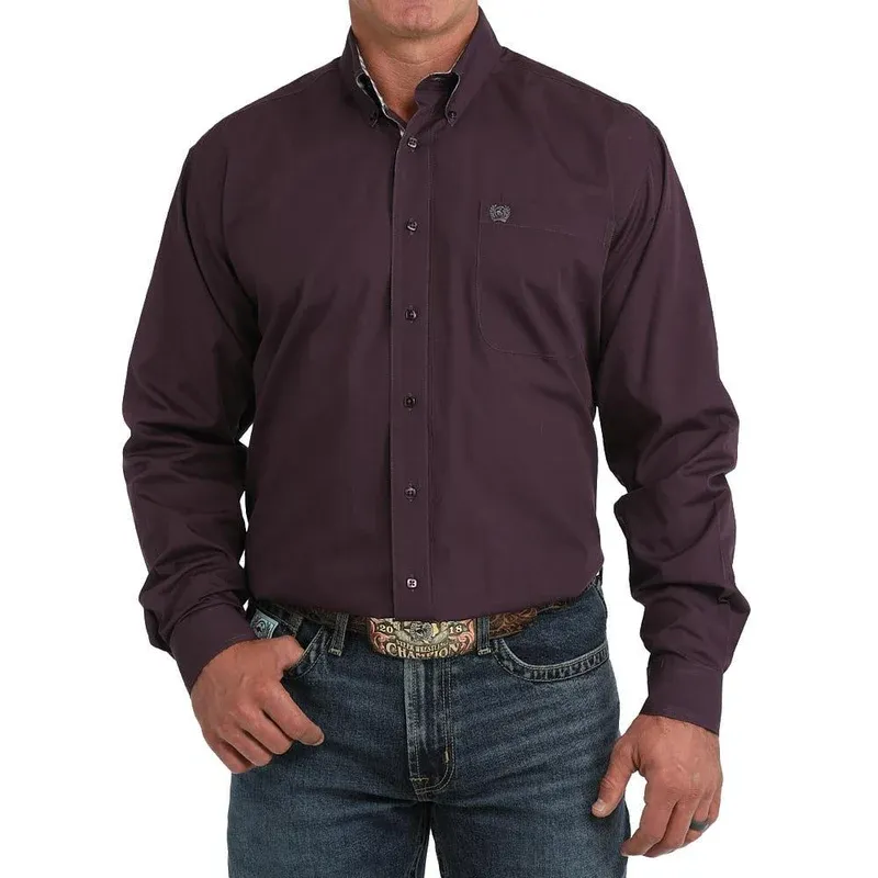 Cinch Men's Purple Solid Shirt