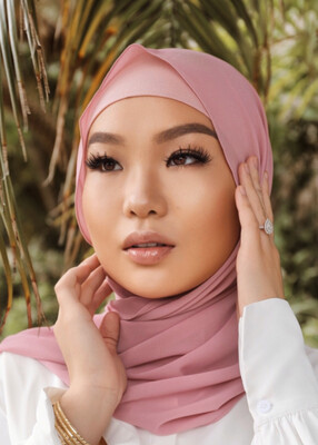 Premium Chiffon Hijab - Pink Lemonade