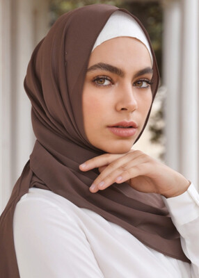 Premium Chiffon Hijab - Wood