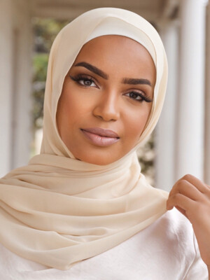 Premium Chiffon Hijab - Wheat