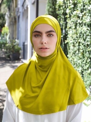 Slip on Hijab - Mustard (J)