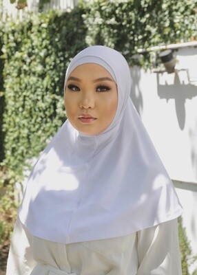 Slip on Hijab - White (C)