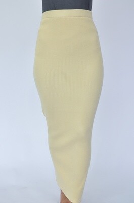 Ribbed Skirt - Cream