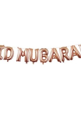 Eid Mubarak Foil banner Rose Gold