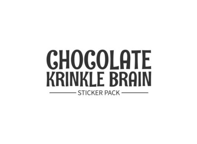 Chocolate Krinkle Brain Sticker Pack
