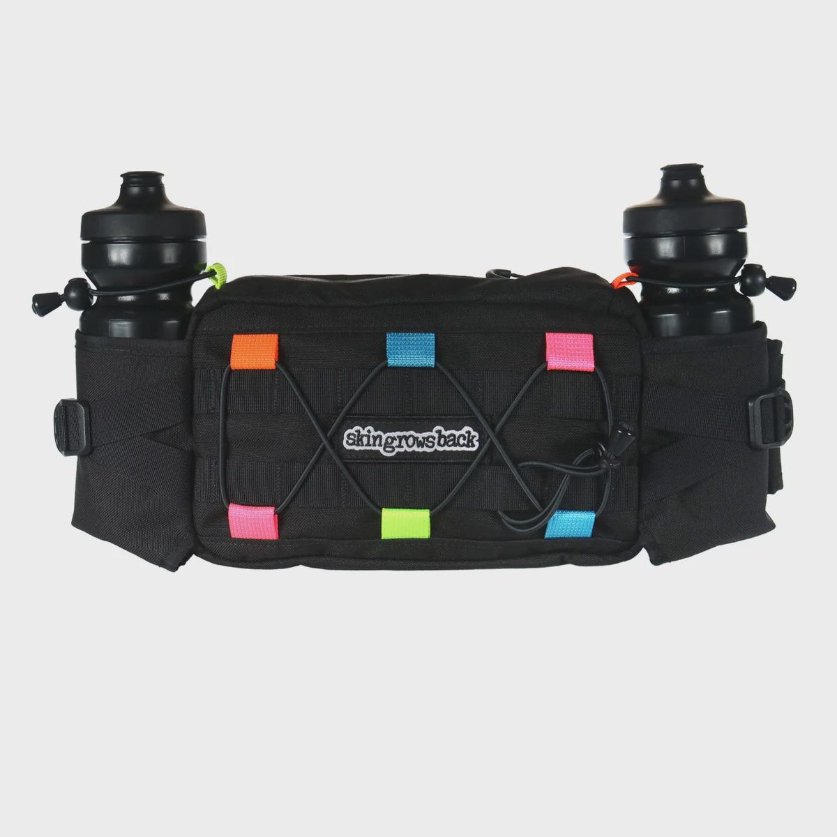 SKINGROWSBACK LOW LOADER BUM BAG, Colour: BLACK/NEON
