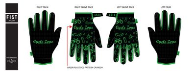 CYCLE ZONE CUSTOM GLOVES- FIST BREEZER