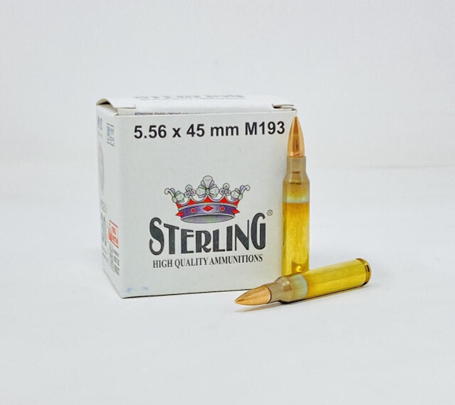 Sterling 5.56x45mm NATO M193 Ammunition STRLG556M193 55 Grain Full 
