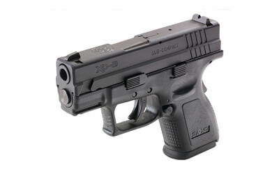 Springfield, XD9, Striker Fired, Semi-automatic, Polymer Frame Pistol, Sub-Compact, 9MM, 3&quot; Barrel, Melonite Finish, Black, Fixed Sights, 10 Rounds, 2 Magazines