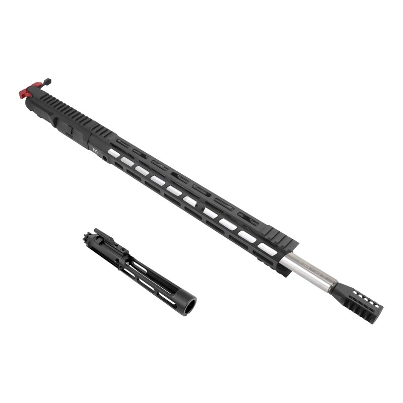 AR15 .223 WYLDE 18&quot; STAINLESS BARREL MID LENGTH 1:8 TWIST W/15&quot; HYBRID M-LOK HANDGUARD - UPPER ASSEMBLY