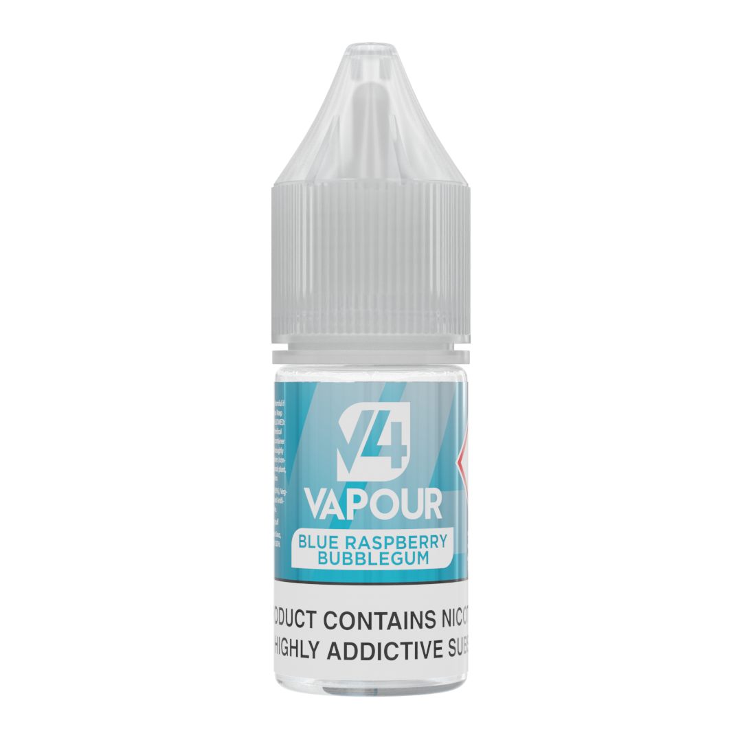 V4 Vapour Blue Raspberry Bubblegum 10ml  [20], Nicotine Strength: 12mg