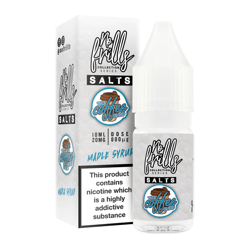 No Frills Salts Butterscotch The Coffee Shop 10ml, Nic Strength: 20mg