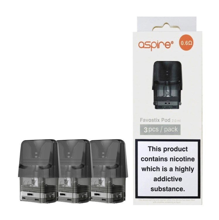 Aspire Favostix Pods (3 Pack), Ohm: 0.6