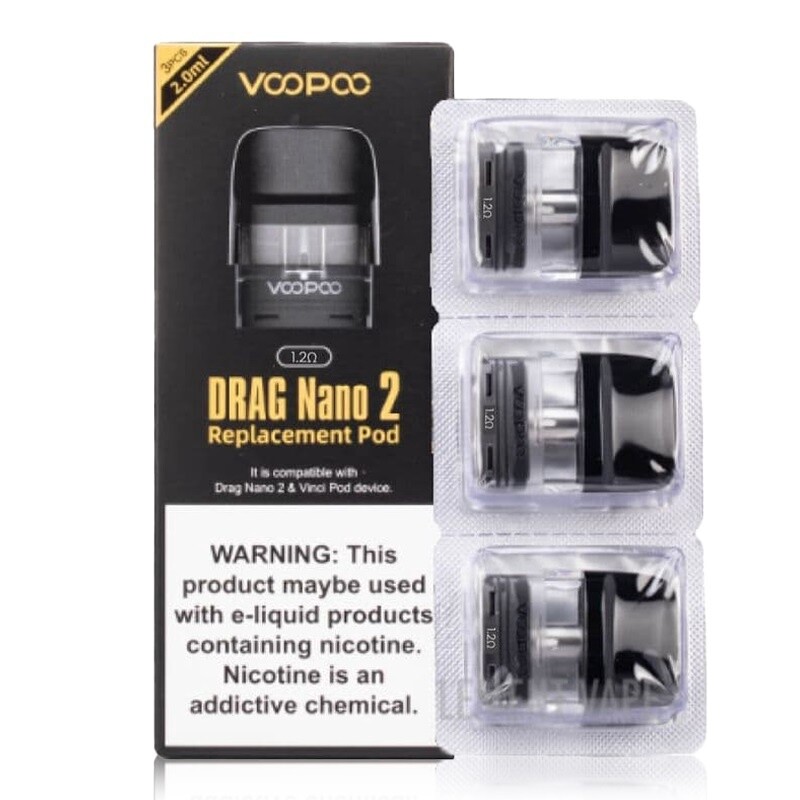 Voopoo Drag Nano 2 (Vinci) Pods (3 Pack) [LW6], Ohm: 1.2