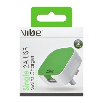 Single USB Mains Charger 2A