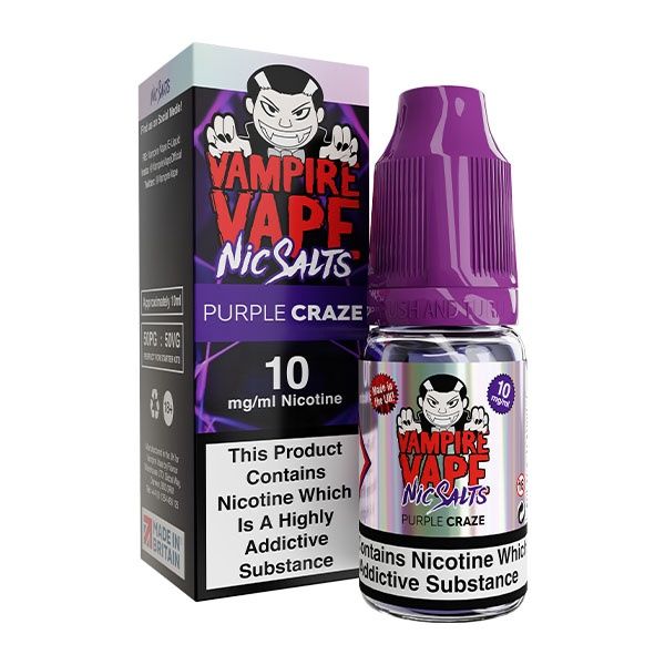 Vampire Vape Purple Craze Nic Salts 10ml [69], Nicotine Strength: 10mg