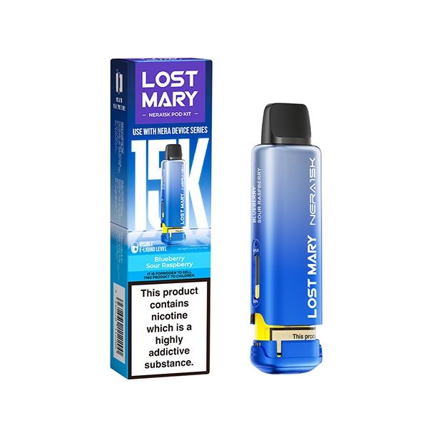 Lost Mary Nera 15k Prefilled Pod, Flavour: Blueberry Sour Raspberry