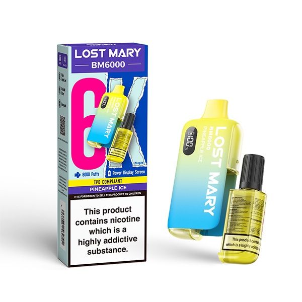 Lost Mary BM6000 Pre-Filled Pod Device, Colour: Pineapple Ice