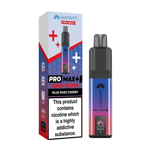 Hayati Pro Max+ 6000+ puff kit, Flavour: Blue Razz Cherry