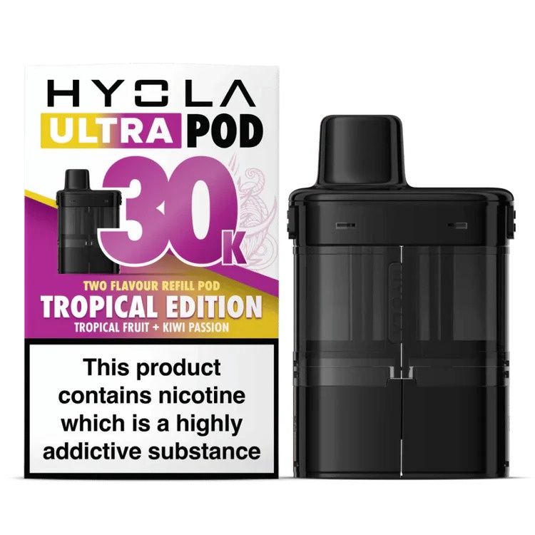 Hyola Ultra 30K Prefilled Replacement Pods, Flavour: Tropical Edition (Tropical Fruit/Kiwi Passion)