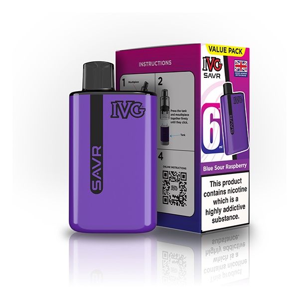 IVG Savr 3000 Pre-Filled Pod Device, Flavour: Blue Sour Raspberry