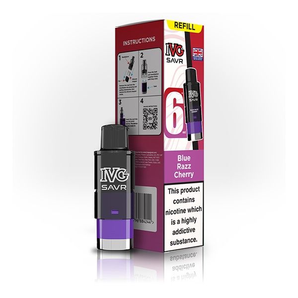 IVG Savr 3000 Refill Pack, Flavour: Blue Razz Cherry