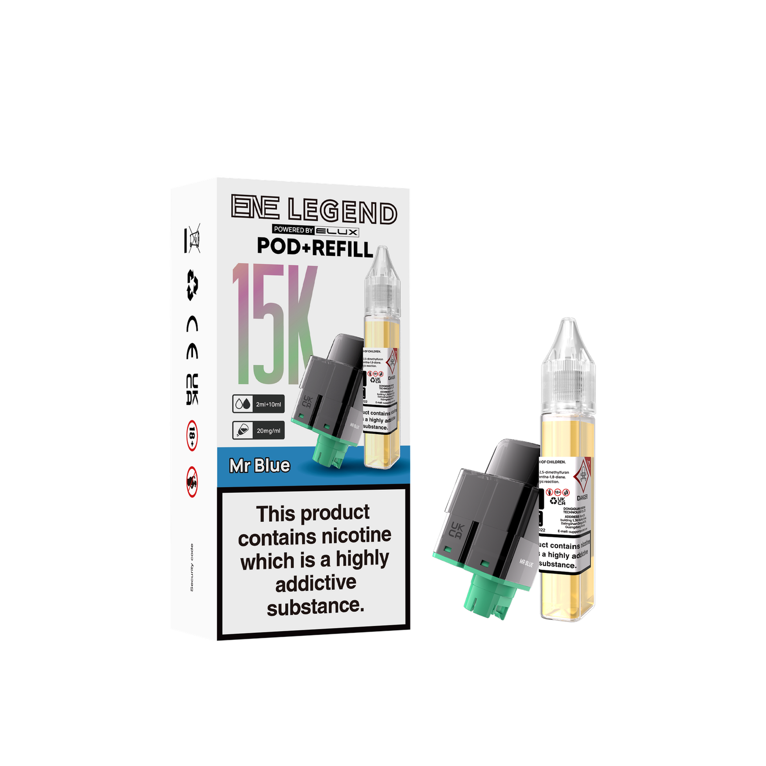 Elux ENE Legend 15k Replacement Pod, Flavour: Mr Blue