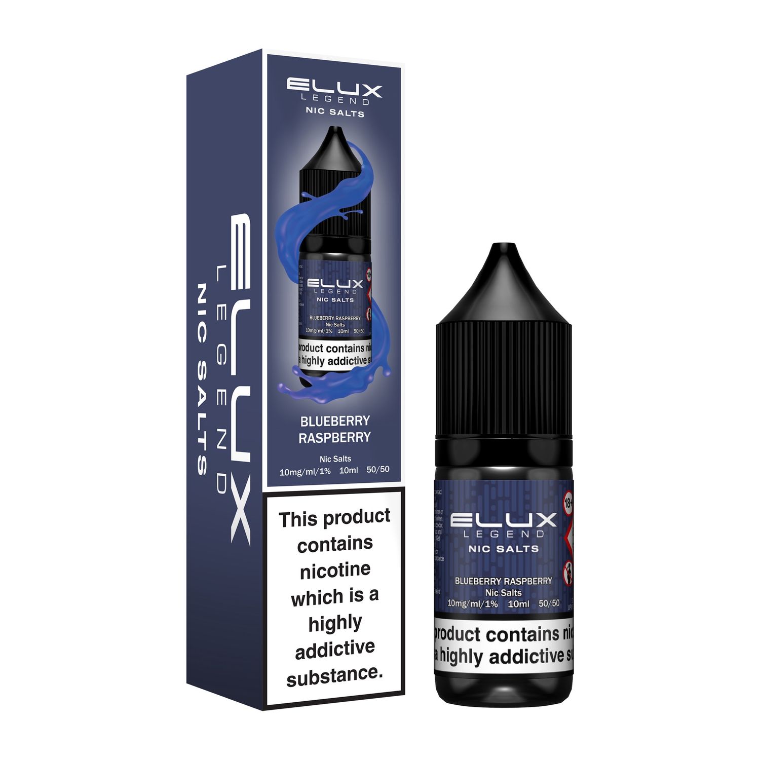 Elux Legends Nic salts Blueberry Raspberry 10ml, Nicotine Strength: 10mg