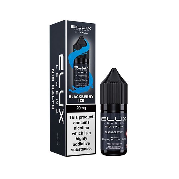 Elux Legends Nic Salts Blackberry Ice 10ml, Nicotine Strength: 10mg