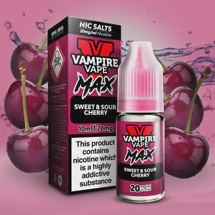Vampire Vape Max Sweet Sour Cherry 10ml Nic Salt