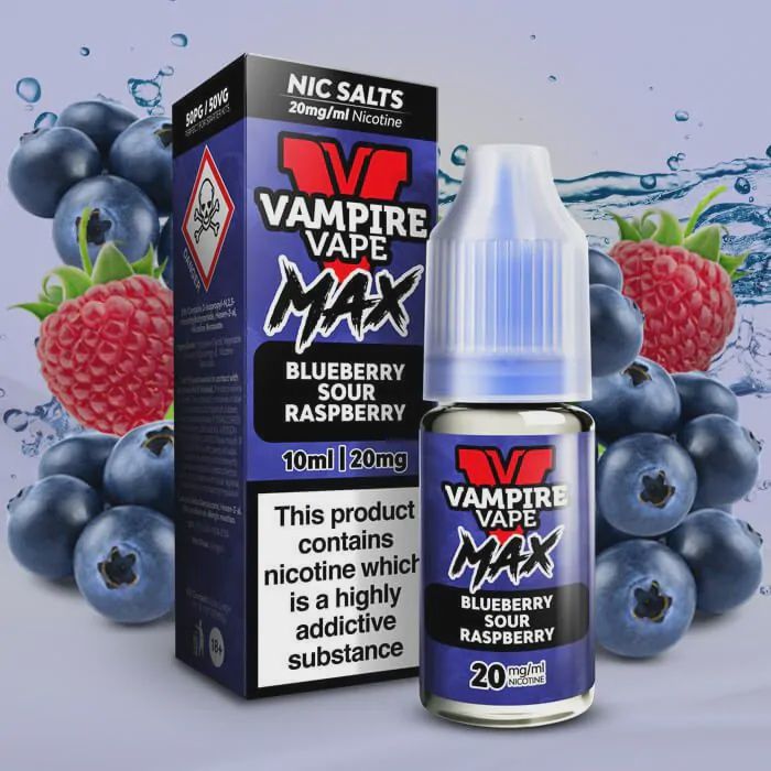 Vampire Vape Max Blueberry Sour Raspberry 10ml Nic Salt