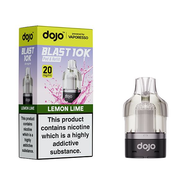Vaporesso DOJO 10k Prefilled Pod, Flavour: Lemon &amp; Lime, Nicotine Strength: 20MG