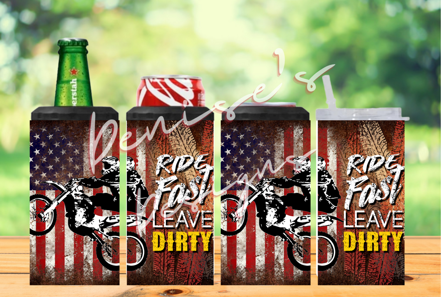4 in 1 Can Cooler - Ride Fast Leave Dirty