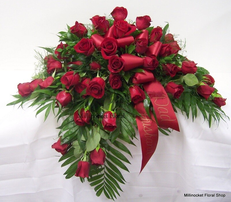 Exquisite Roses Casket Spray (Must call to order)
