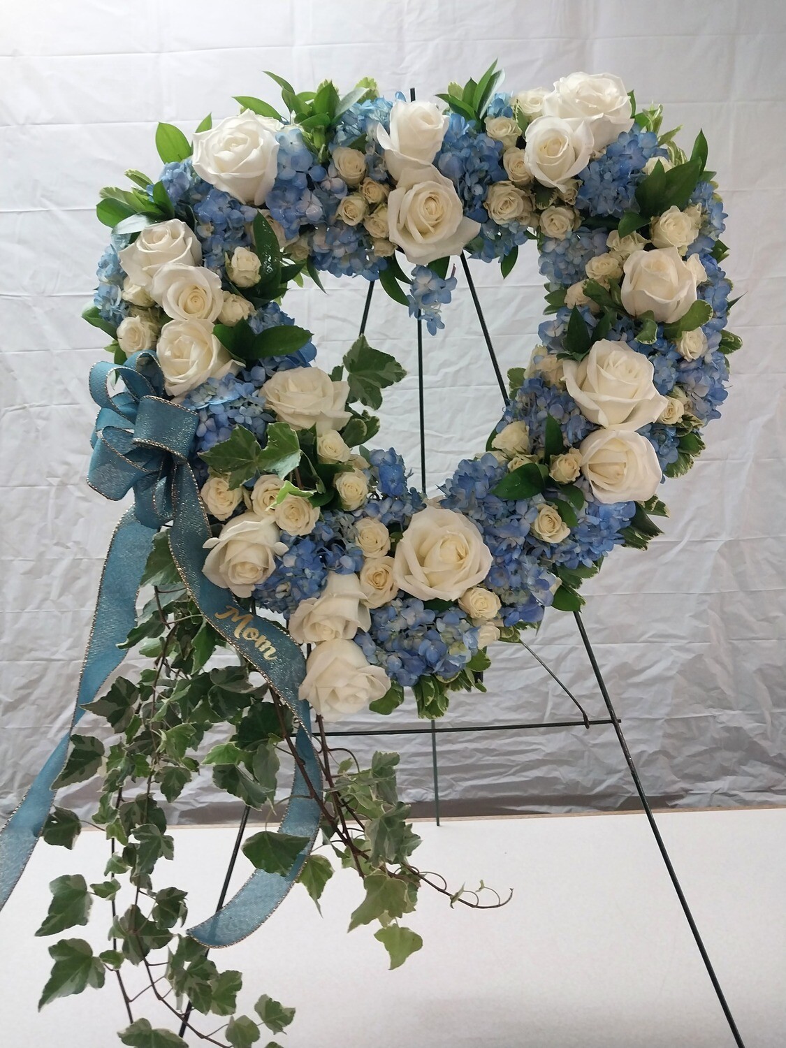 Precious Blue and White Open Heart (Please call to order)