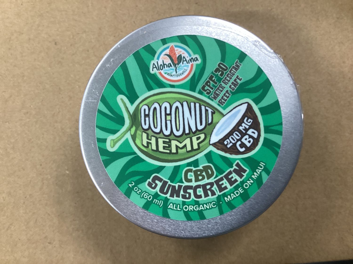 Aloha Aina Adaptogenics CBD Sunscreen
