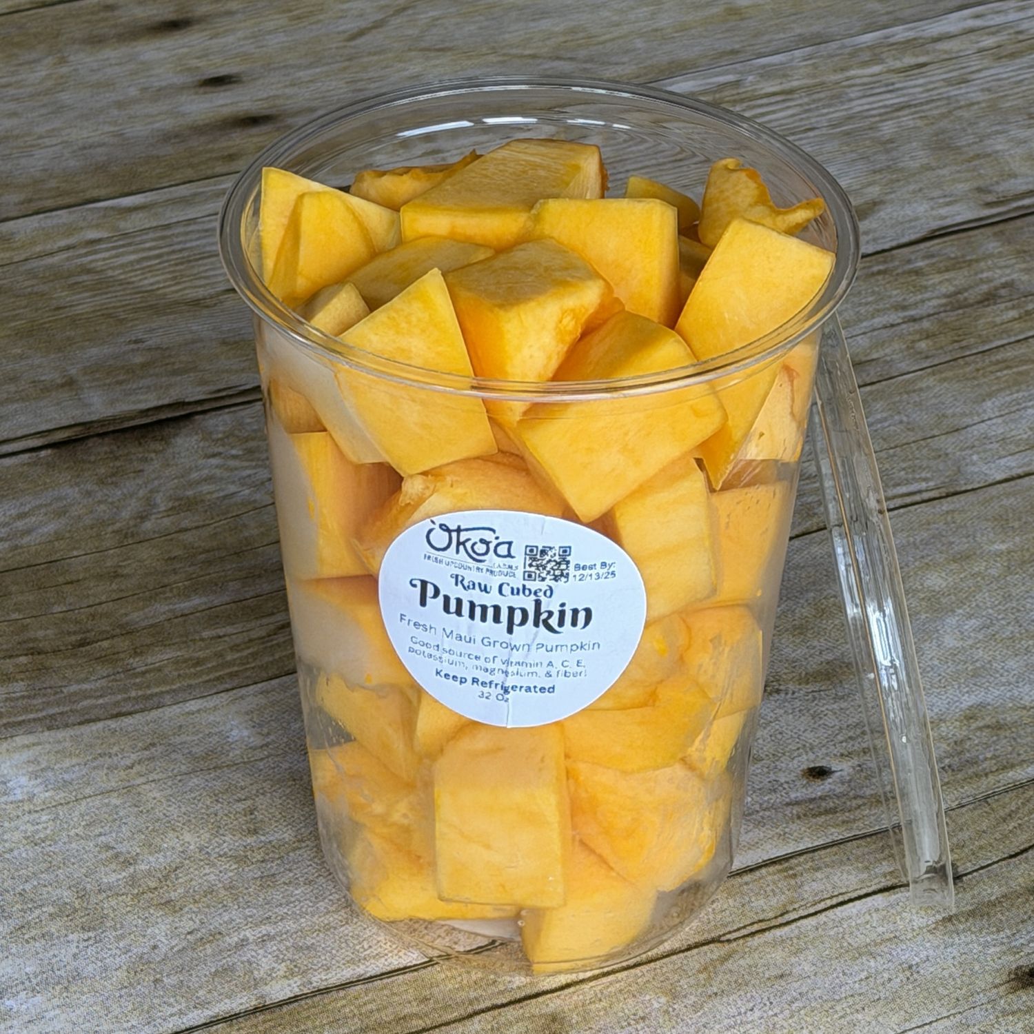 Cubed Raw Pumpkin