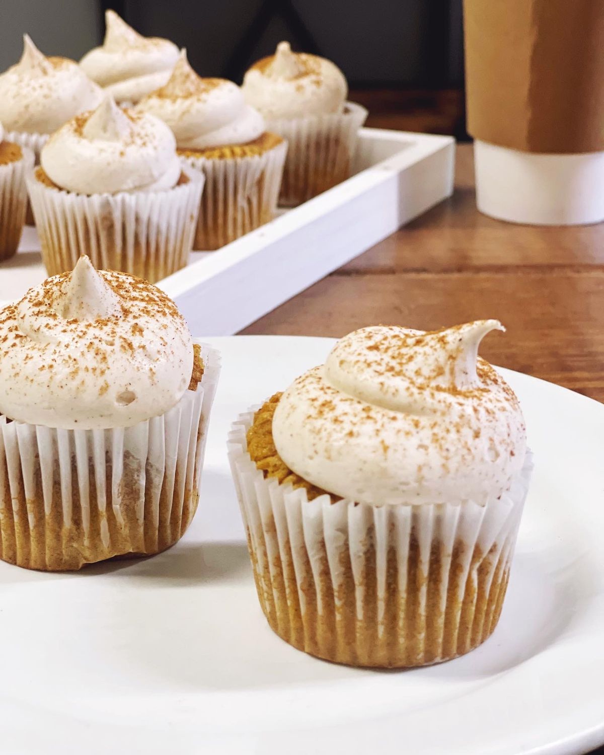 Holiday Pumpkin Cream Cheese Cupcakes (half-dozen)