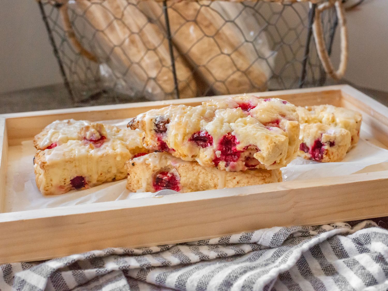 Holiday Cranberry Orange Scones (vegan, 6-pack)