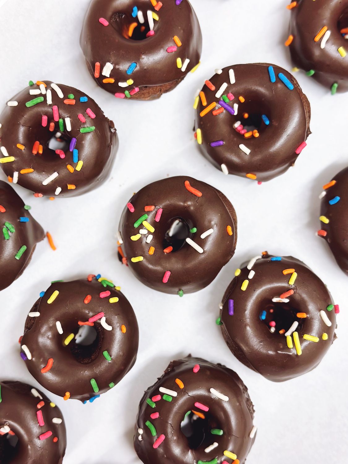 Mini Chocolate Chocolate Donuts, Dozen