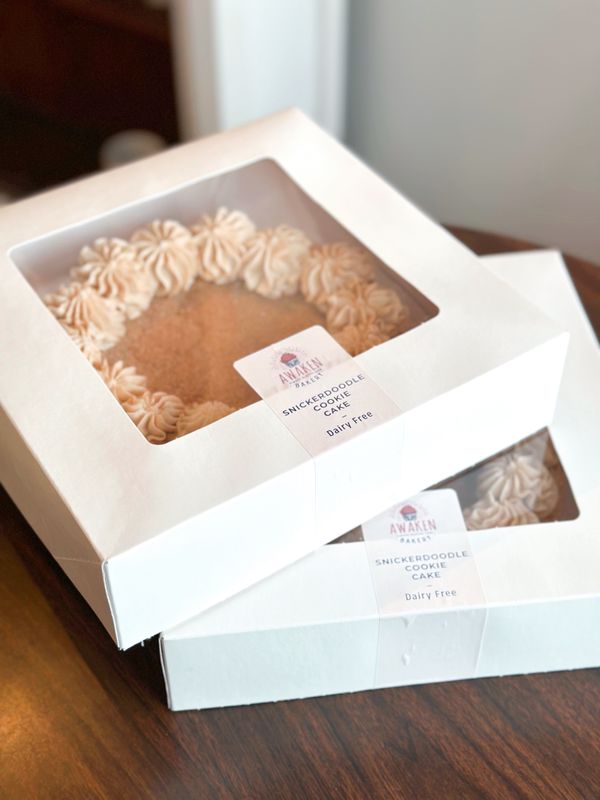 Holiday Snickerdoodle Cookie Cake (DF)