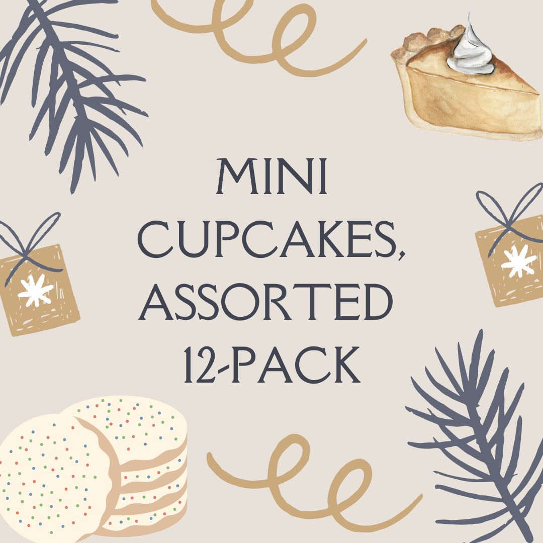 Holiday Mini Cupcakes, Assorted 12-Pack
