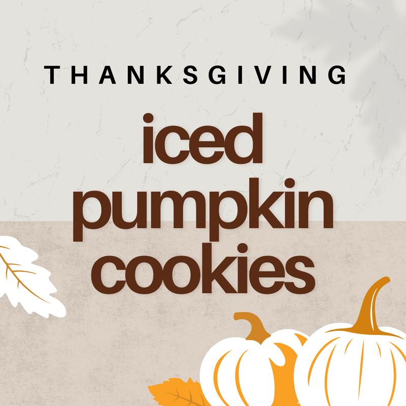 Holiday Iced Pumpkin Cookies (DF, 6 pack)