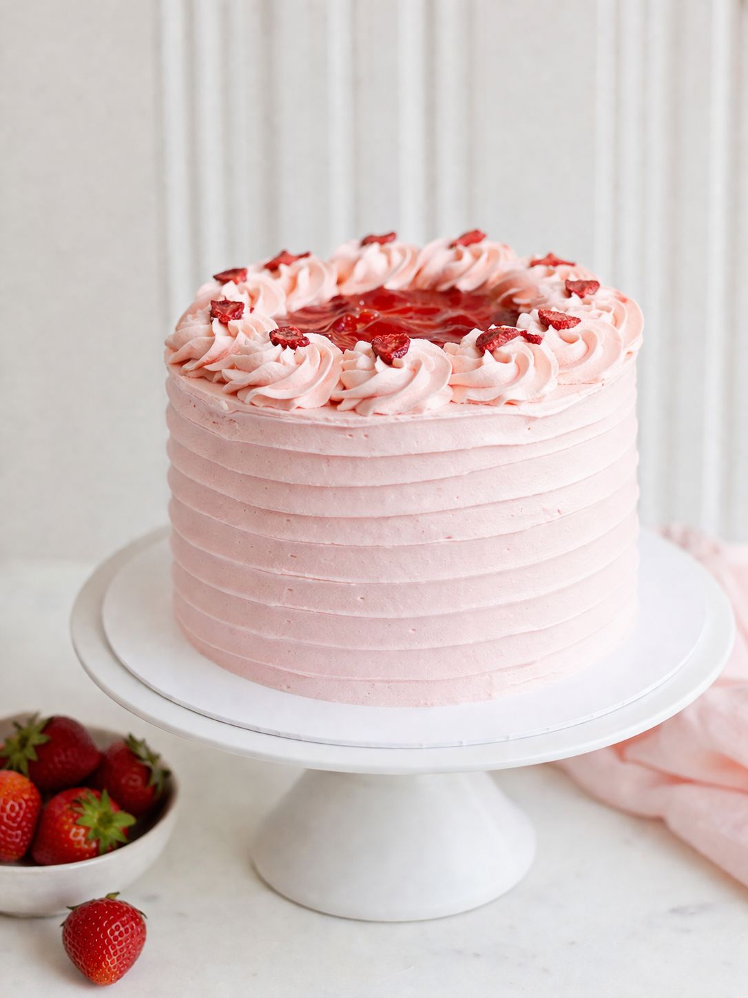 Triple Strawberry Cake